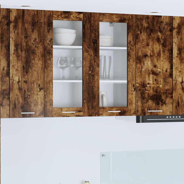 vidaXL Wall Cabinet Smoked Oak 80 x 31 x 80 cm Engineered Wood