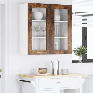 vidaXL Wall Cabinet Smoked Oak 80 x 31 x 80 cm Engineered Wood