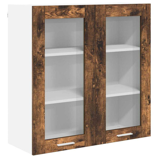 vidaXL Wall Cabinet Smoked Oak 80 x 31 x 80 cm Engineered Wood