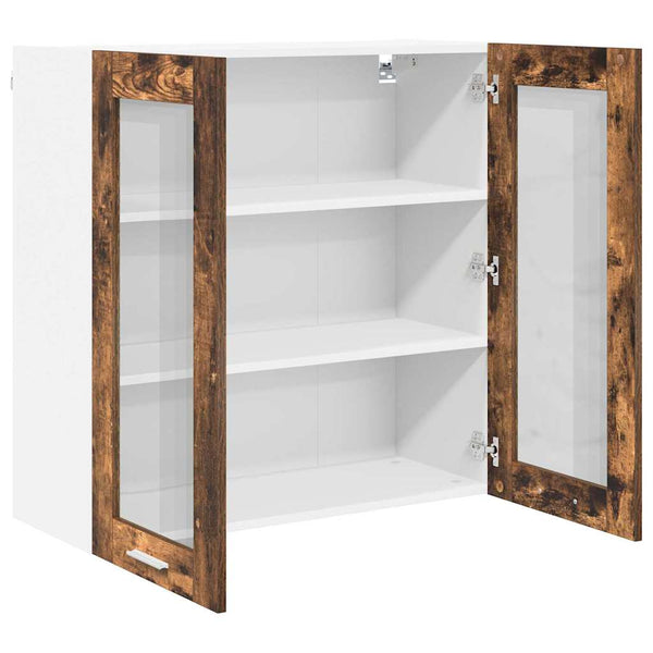 vidaXL Wall Cabinet Smoked Oak 80 x 31 x 80 cm Engineered Wood
