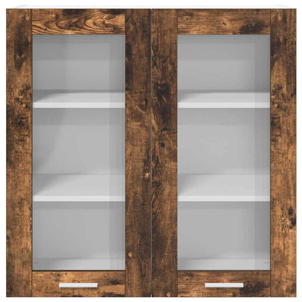 vidaXL Wall Cabinet Smoked Oak 80 x 31 x 80 cm Engineered Wood