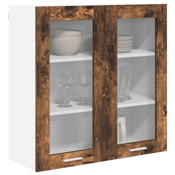 vidaXL Wall Cabinet Smoked Oak 80 x 31 x 80 cm Engineered Wood