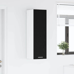 vidaXL Wall Cabinet with Storage Black Oak Look 30 x 31 x 100 cm