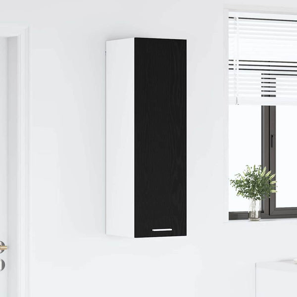 vidaXL Wall Cabinet with Storage Black Oak Look 30 x 31 x 100 cm