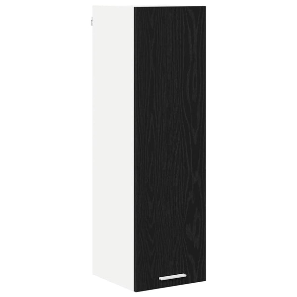 vidaXL Wall Cabinet with Storage Black Oak Look 30 x 31 x 100 cm