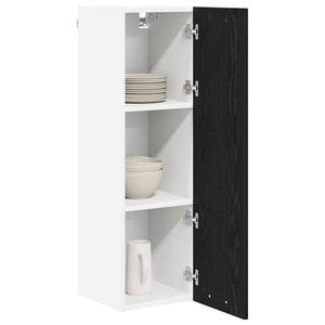 vidaXL Wall Cabinet with Storage Black Oak Look 30 x 31 x 100 cm