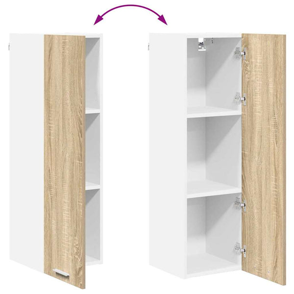 vidaXL Wall Cabinet Sonoma Oak 30 x 31 x 100 cm Engineered Wood