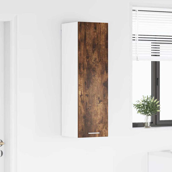 vidaXL Wall Cabinet Smoked Oak 30 x 31 x 100 cm Engineered Wood