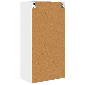 vidaXL Wall Cabinet with Door Black Oak and White 50 x 31 x 100 cm