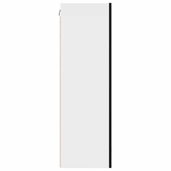 vidaXL Wall Cabinet with Door Black Oak and White 50 x 31 x 100 cm