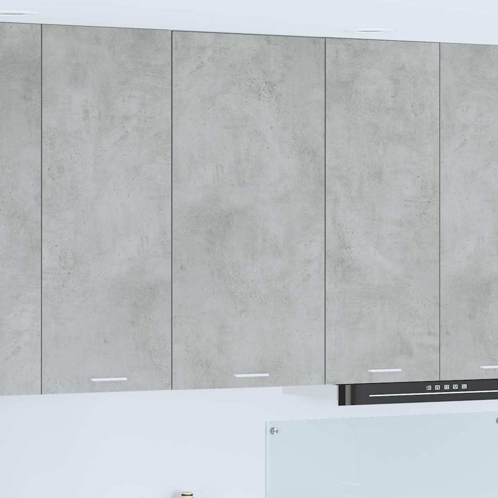 vidaXL Wall Cabinet Concrete Grey and White 50x31x100 cm Engineered Wood
