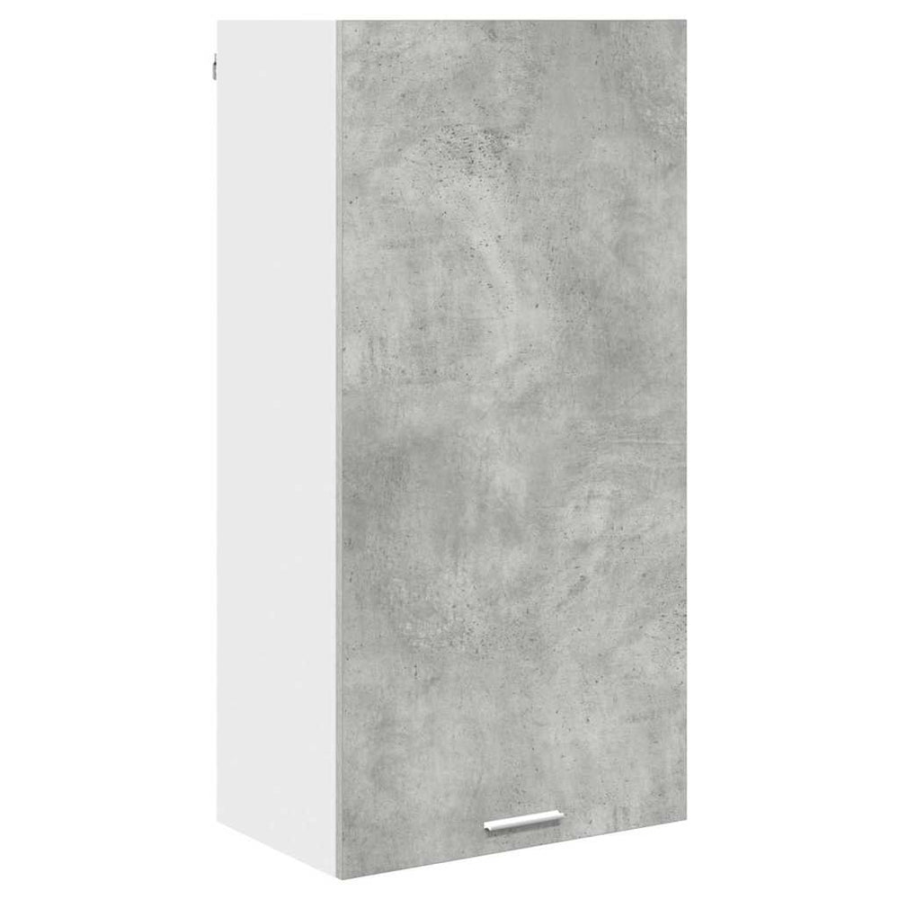 vidaXL Wall Cabinet Concrete Grey and White 50x31x100 cm Engineered Wood