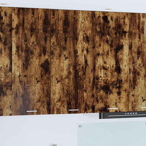vidaXL Wall Cabinet Smoked Oak and White 50 x 31 x 100 cm