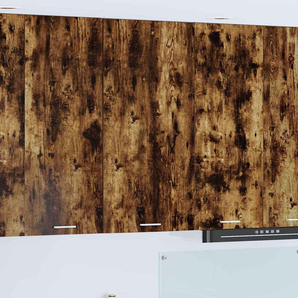 vidaXL Wall Cabinet Smoked Oak and White 50 x 31 x 100 cm