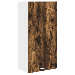 vidaXL Wall Cabinet Smoked Oak and White 50 x 31 x 100 cm