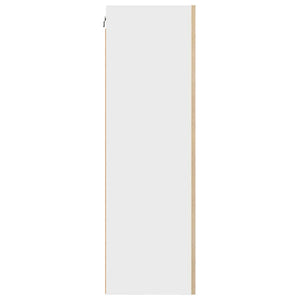 vidaXL Wall Cabinet with Door Artisan Oak and White 50 x 31 x 100 cm