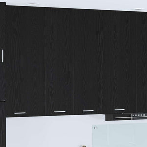vidaXL Wall Cabinet with Storage Black Oak Look 60 x 31 x 100 cm