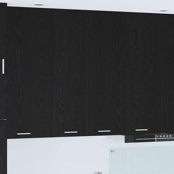 vidaXL Wall Cabinet with Storage Black Oak Look 60 x 31 x 100 cm