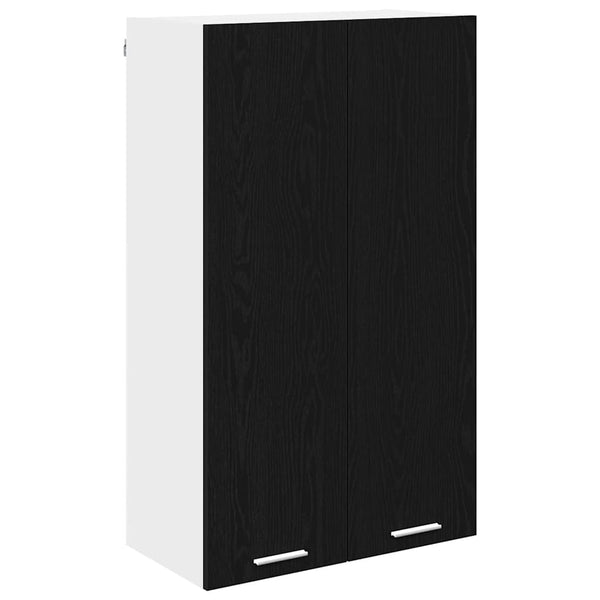 vidaXL Wall Cabinet with Storage Black Oak Look 60 x 31 x 100 cm