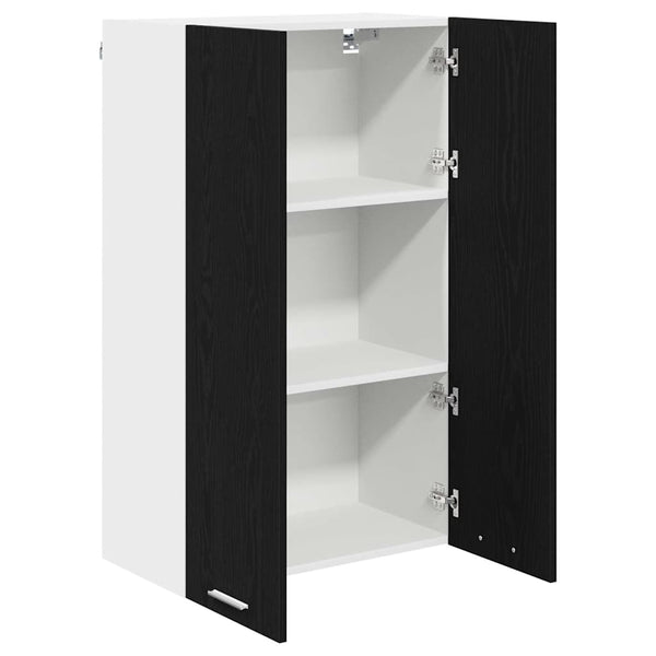 vidaXL Wall Cabinet with Storage Black Oak Look 60 x 31 x 100 cm