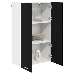 vidaXL Wall Cabinet with Storage Black Oak Look 60 x 31 x 100 cm