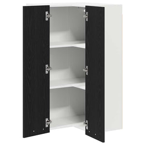 Hängeschrank Schwarz Eiche/Weiss 57x100 cm