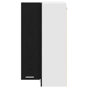 Hängeschrank Schwarz Eiche/Weiss 57x100 cm