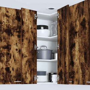 Hängeschrank Geräucherte Eiche/Weiß 57x57x100cm