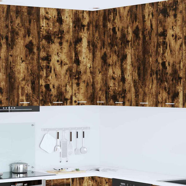 Hängeschrank Geräucherte Eiche/Weiß 57x57x100cm