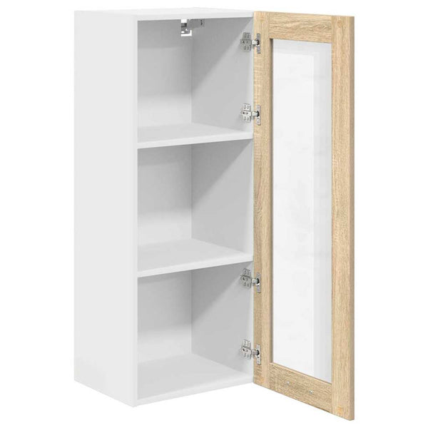 vidaXL Wall Cabinet Sonoma Oak 40x31x100 cm Engineered Wood