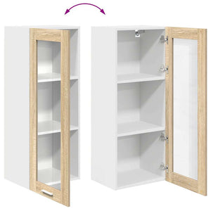 vidaXL Wall Cabinet Sonoma Oak 40x31x100 cm Engineered Wood