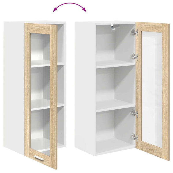vidaXL Wall Cabinet Sonoma Oak 40x31x100 cm Engineered Wood