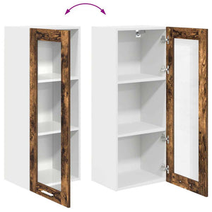 vidaXL Wall Cabinet Smoked Oak 40 x 31 x 100 cm Engineered Wood