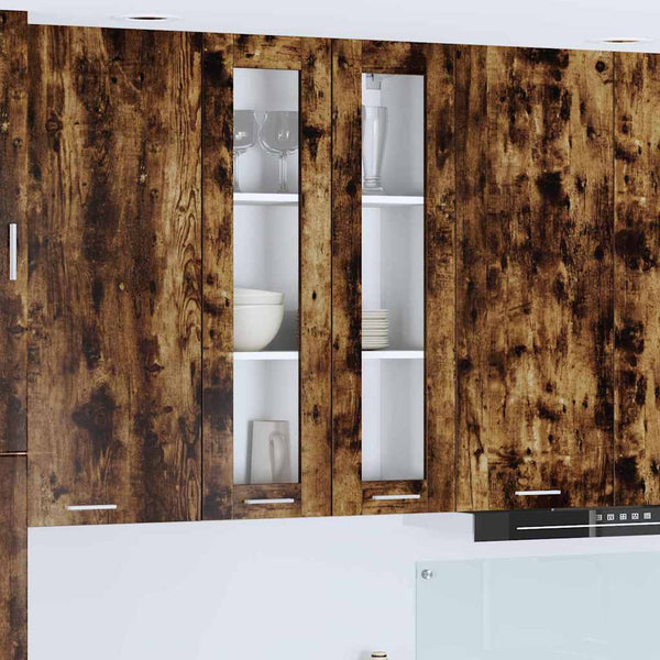 vidaXL Wall Cabinet Smoked Oak 60 x 31 x 100 cm Engineered Wood