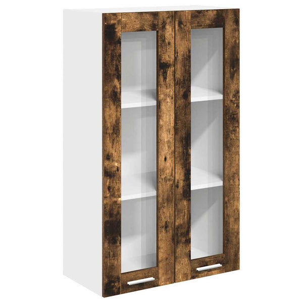 vidaXL Wall Cabinet Smoked Oak 60 x 31 x 100 cm Engineered Wood
