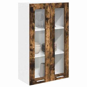 vidaXL Wall Cabinet Smoked Oak 60 x 31 x 100 cm Engineered Wood