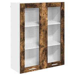 vidaXL Wall Cabinet Smoked Oak 80 x 31 x 100 cm Engineered Wood