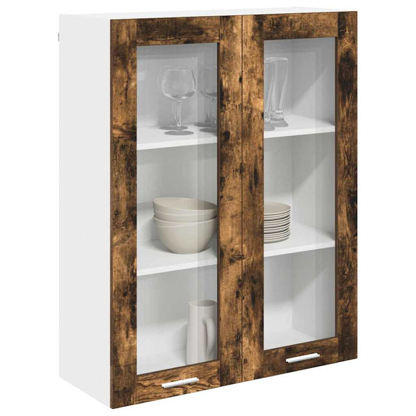 vidaXL Wall Cabinet Smoked Oak 80 x 31 x 100 cm Engineered Wood