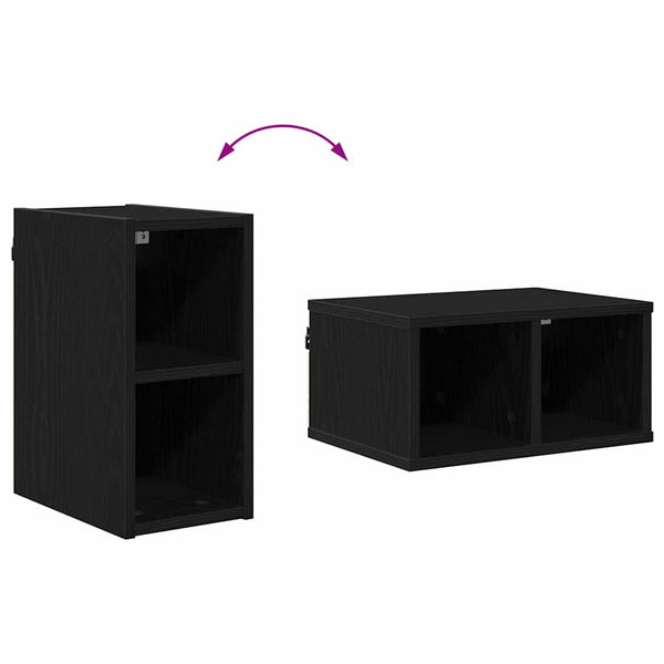 Hängeschrank Schwarz Eichen-Optik 20x29,5x40 cm