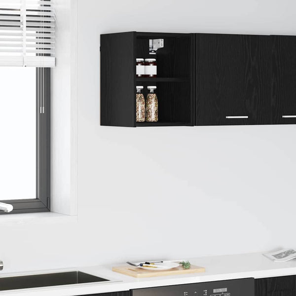 Hängeschrank Schwarz Eichen-Optik 30x29,5x40 cm