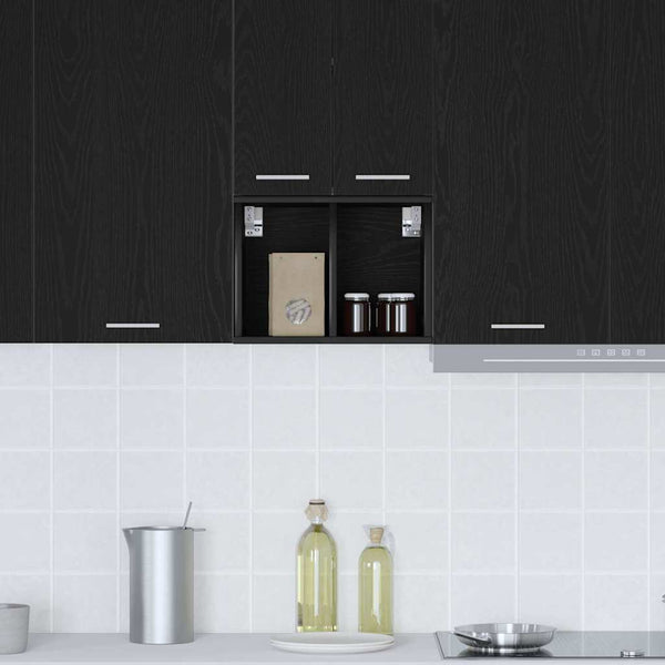 Hängeschrank Schwarz Eichen-Optik 30x29,5x40 cm