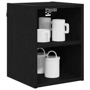Hängeschrank Schwarz Eichen-Optik 30x29,5x40 cm