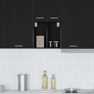 Hängeschrank Schwarz Eichenoptik 40cm