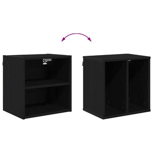 Hängeschrank Schwarz Eichenoptik 40cm