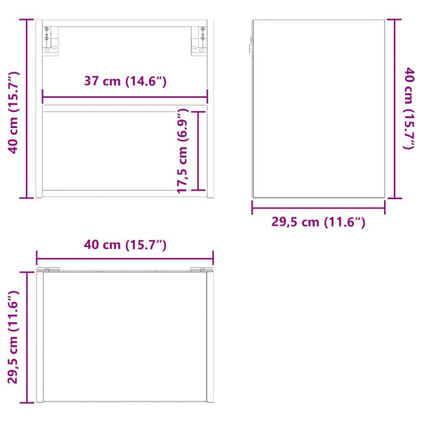 Sonoma Eiche Hängeschrank 40cm