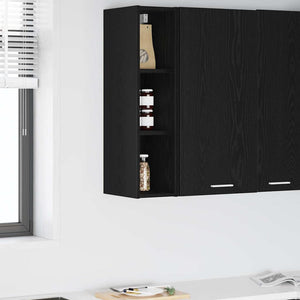 Hängeschrank Schwarz Eichen-Optik 80 cm