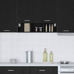 Hängeschrank Schwarz Eichen-Optik 80 cm