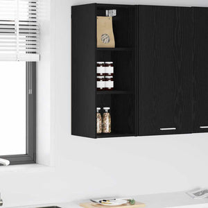 Hängeschrank Schwarz Eiche 30x80 cm