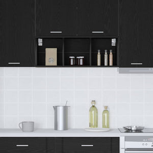 Hängeschrank Schwarz Eiche 30x80 cm