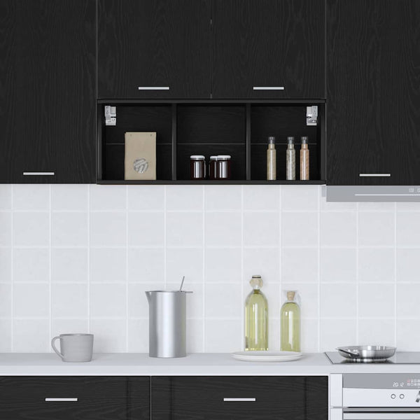 Hängeschrank Schwarz Eiche 30x80 cm